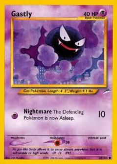Pokemon Card - Neo Destiny 65/105 - GASTLY (common)