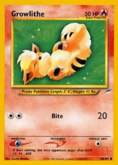 Pokemon Card - Neo Destiny 68/105 - GROWLITHE (common)