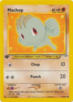 Pokemon Card - Neo Destiny 73/105 - MACHOP (common) **1st Edition**
