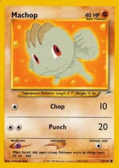 Pokemon Card - Neo Destiny 73/105 - MACHOP (common)
