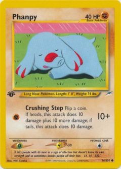 Pokemon Card - Neo Destiny 76/105 - PHANPY (common) **1st Edition**