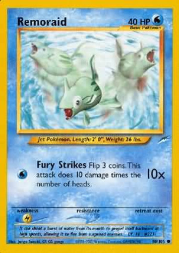remoraid pokemon card Pokemon Card - Neo Destiny 80/105