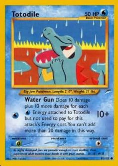 Pokemon Card - Neo Destiny 85/105 - TOTODILE (common)
