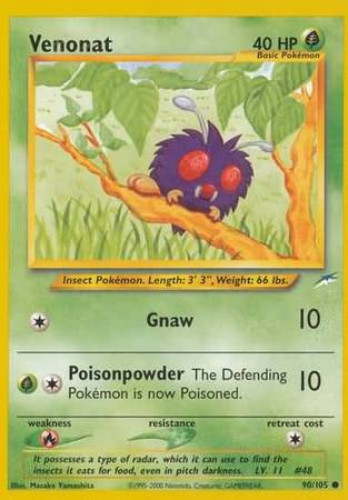 pokemon card venonat Pokémon Card Game Venonat