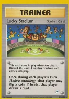 Pokemon Card - Neo Destiny 100/105 - LUCKY STADIUM (uncommon)