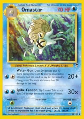 Pokemon Card - Legendary Collection 58/110 - OMASTAR (uncommon)