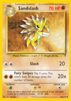Pokemon Card - Legendary Collection 62/110 - SANDSLASH (uncommon)
