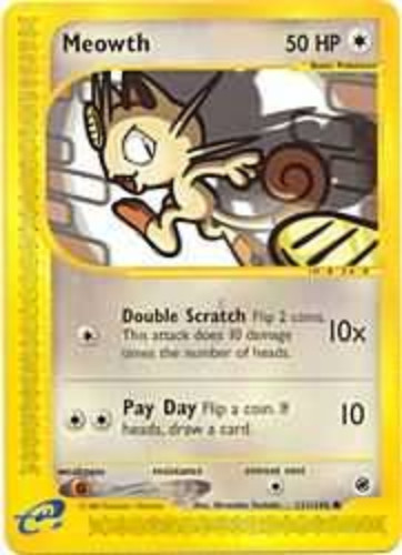 Pokemon Card - Expedition 121/165 - MEOWTH (common)