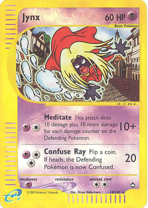 Pokemon Card - Aquapolis 18/147 - JYNX (reverse holo)