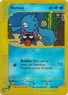 Pokemon Card - Aquapolis 84/147 - HORSEA (REVERSE holo-foil)