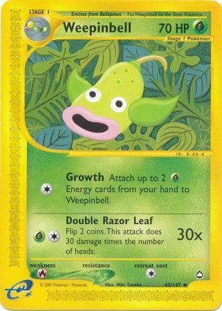 Pokemon Card - Aquapolis 65/147 - WEEPINBELL (uncommon)