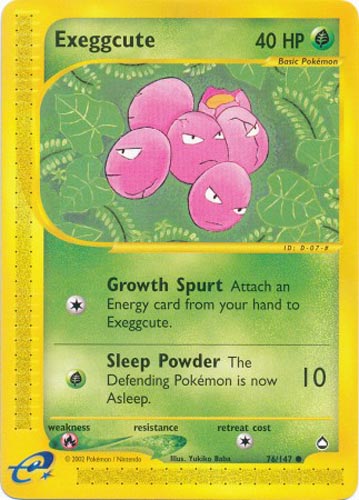 pokemon card exeggcute Exeggcute Painted Pokemon Card main image 0