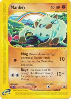 Pokemon Card - Aquapolis 92/147 - MANKEY (common)