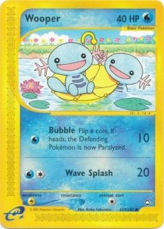 Pokemon Card - Aquapolis 117/147 - WOOPER (common)
