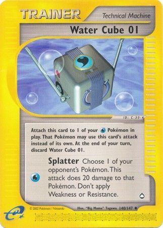Pokemon Card - Aquapolis 140/147 - WATER CUBE 01 (uncommon)