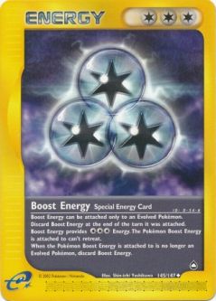 Pokemon Card - Aquapolis 145/147 - BOOST ENERGY (uncommon)