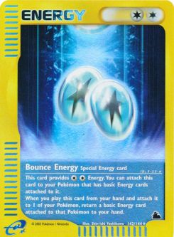 Pokemon Card - Skyridge 142/144 - BOUNCE ENERGY (reverse holo)