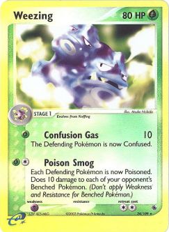 Pokemon Card - Ruby & Sapphire 24/109 - WEEZING (reverse holo)