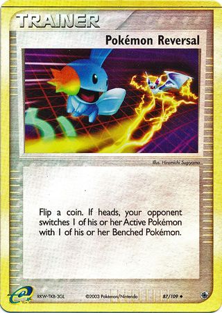 Pokemon Card - Ruby & Sapphire 87/109 - POKEMON REVERSAL (reverse holo)