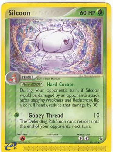 Pokemon Card - Ruby & Sapphire 43/109 - SILCOON (uncommon)