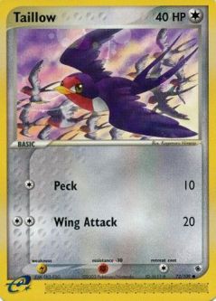 Pokemon Card - Ruby & Sapphire 72/109 - TAILLOW (common)