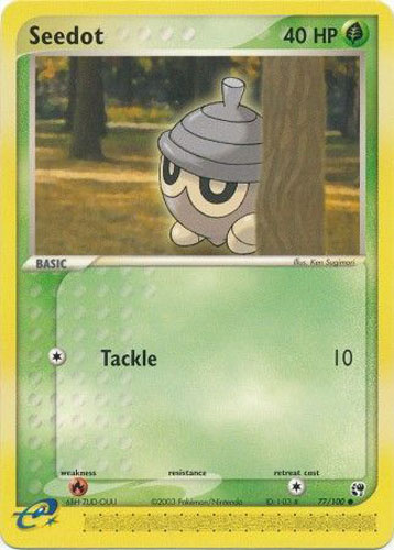 Pokemon Card - Sandstorm 77/100 - SEEDOT (common)