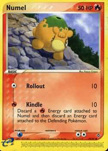 pokemon card numel (57/106) (Stamped) [EX: Emerald] this item offers a spectacular aesthetic for a gallery Pokemon Trading Card Game Black