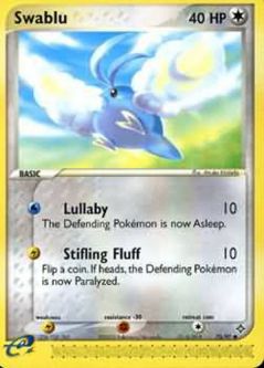 Pokemon Card - Dragon 75/97 - SWABLU (common)