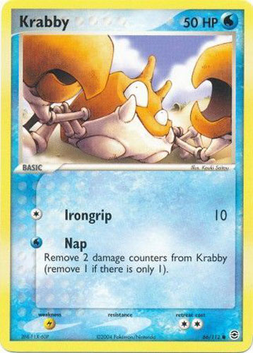 Pokemon Card - Fire Red & Leaf Green 66/112 - KRABBY (common):  BBToyStore.com - Toys, Plush, Trading Cards, Action Figures & Games online  retail store shop sale