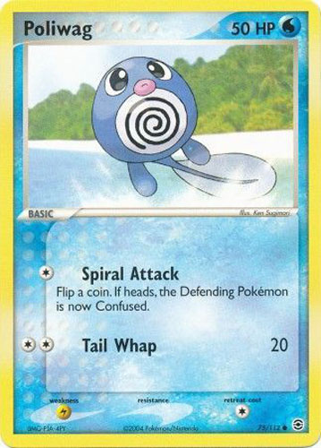 Pokemon Card - Fire Red & Leaf Green 75/112 - POLIWAG (common)