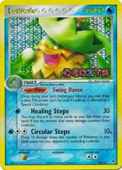 Pokemon Card - Deoxys 10/107 - LUDICOLO (REVERSE holo-foil)