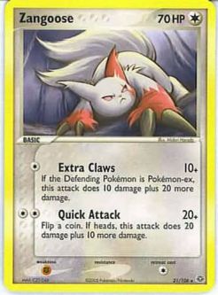 Pokemon Card - Emerald 21/106 - ZANGOOSE (rare)