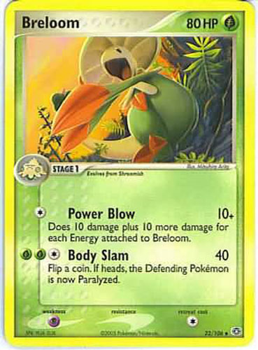 Pokemon Card - Emerald 22/106 - BRELOOM (uncommon): BBToyStore.com - Toys,  Plush, Trading Cards, Action Figures & Games online retail store shop sale