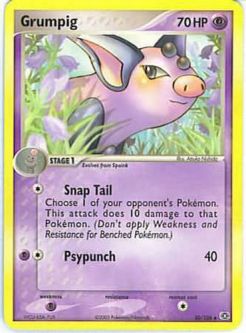 Pokemon Card - Emerald 30/106 - GRUMPIG (uncommon)