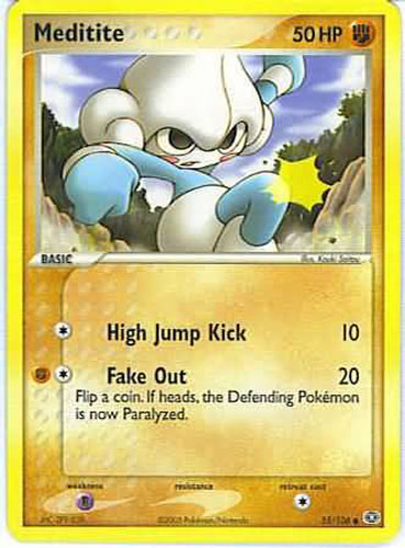 Pokemon EX Emerald Common Meditite #55 Pokemon EX Emerald Common Meditite #55