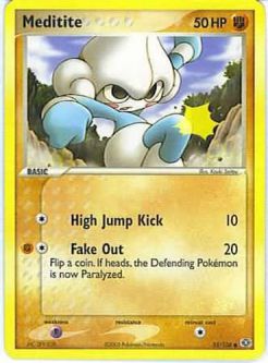 Pokemon Card - Emerald 55/106 - MEDITITE (common)