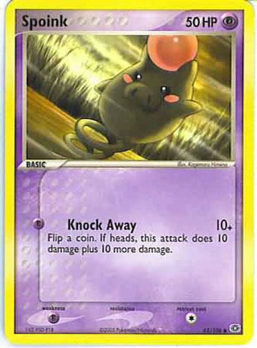 Pokemon Card - Emerald 65/106 - SPOINK (common): BBToyStore.com - Toys, Plush, Trading Cards, Action Figures & Games online retail store shop sale Pokemon Card - Emerald 65/106 - SPOINK (common): BBToyStore.com - Toys, Plush, Trading Cards, Action Figures & Games online retail store shop sale