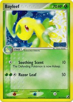 Pokemon Card - Unseen Forces 35/115 - BAYLEEF (REVERSE holo-foil)