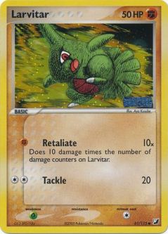 Pokemon Card - Unseen Forces 61/115 - LARVITAR (REVERSE holo-foil)