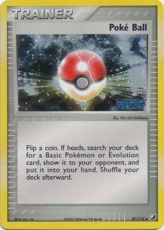 Pokemon Card - Unseen Forces 87/115 - POKE BALL (REVERSE holo-foil)