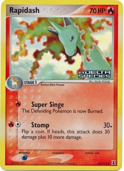 Pokemon Card - Delta Species 52/113 - RAPIDASH (REVERSE holo-foil)