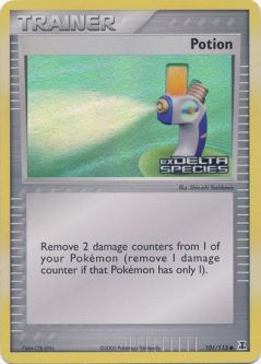 Pokemon Card - Delta Species 101/113 - POTION (REVERSE holo-foil)