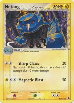 Pokemon Card - Delta Species 49/113 - METANG (uncommon)