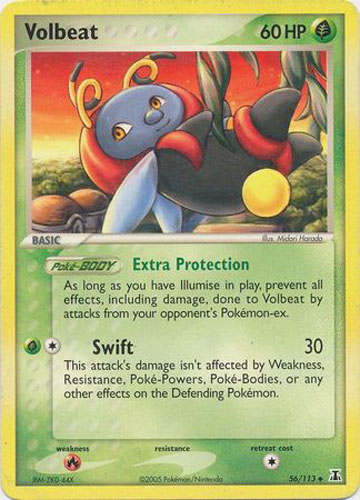 Pokemon Card - Delta Species 56/113 - VOLBEAT (uncommon): BBToyStore.com -  Toys, Plush, Trading Cards, Action Figures & Games online retail store shop  sale