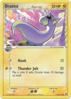 Pokemon Card - Delta Species 65/113 - DRATINI (common)