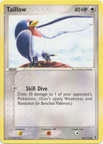 pokemon card taillow Pokemon EX Delta Species Common Taillow #86