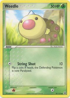 Pokemon Card - Delta Species 87/113 - WEEDLE (common)