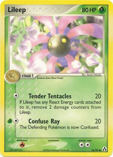 Pokemon Single Card EX LEGEND MAKER - 56/92 : Lileep