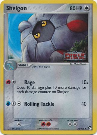Pokemon Card - Power Keepers 39/108 - SHELGON (REVERSE holo-foil)