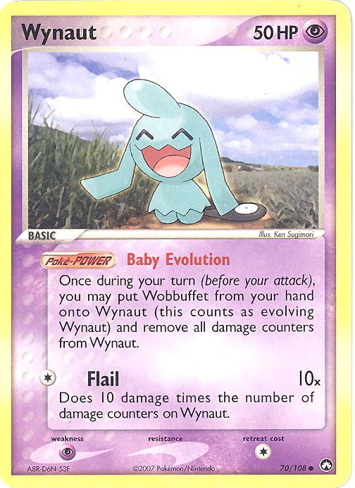 Pokemon Card Power Keepers 70 108 WYNAUT uncommon BBToyStore Toys Plush Trading Cards Action Figures Games online retail store shop sale